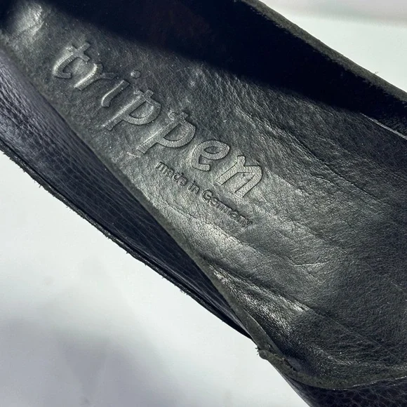 Trippen Handmade (Germany) Leather Platform Shoe in Black Women’s Size 40 US 10 - Picture 3 of 5